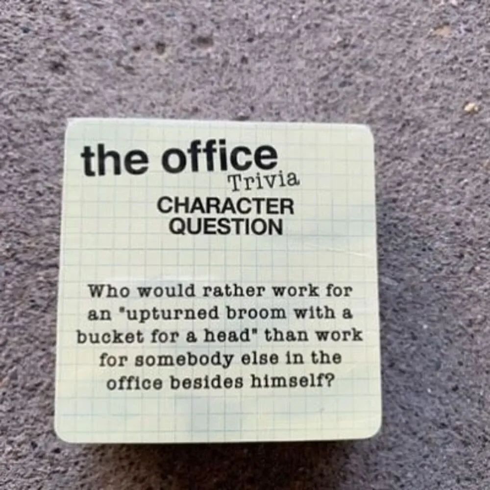 The Office Trivia Game Character Question Card Pack *New*